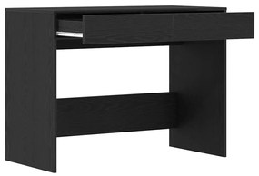 fekete tölgyszínű szerelt fa íróasztal 101x50x76,5 cm