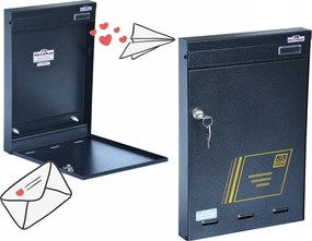 Prémium Tömör Fém Postaláda 39x26cm Metalkas