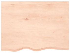 kezeletlen tömör tölgyfa fali polc 80x60x(2-4) cm