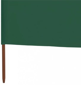 zöld 5-paneles szövet szélfogó 600 x 160 cm