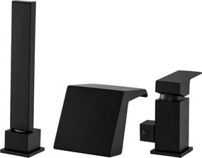 Gamma Caro, 3 lyukú kádcsaptelep, matt fekete, GMA-BCK3O-BK