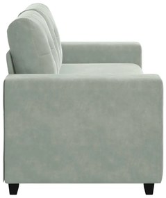világosszürke bársony loveseat kanapé 140 cm