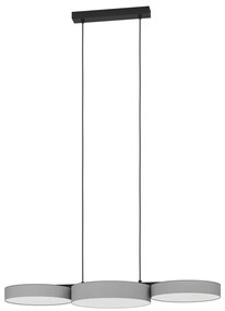 Eglo 900856 - LED RGBW Dimmelhető csillár zsinóron BARBANO-Z 3xLED/7,5W/230V szürke