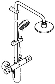GROHE 27922000 - TEMPESTA COSMOPOLITAN 160 mm fényes króm zuhanyrendszer