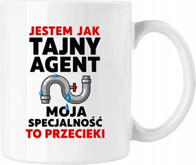 Szivárgás ügynök bögre vízvezeték szerelő fehér 330ml