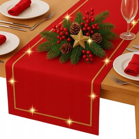 Karácsonyi Futópad Piros Arany 40x200 karácsony szenteste