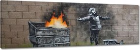 Vászonkép 90x30 Szmog hó Banksy Graffiti