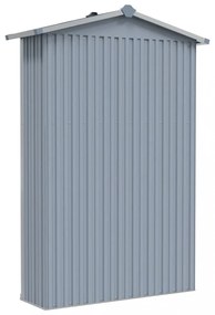 szürke horganyzott acél kerti fészer 116x45x175 cm