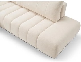 L-alakú, bal oldali, tárolós, bézs DESIO sarokkanapé, ággyá nyitható