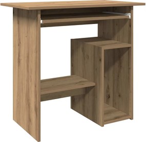 vidaXL kézműves tölgy színű szerelt fa íróasztal 80 x 45 x 74 cm