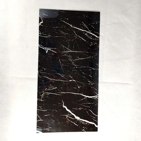 Fekete márványmintás öntapadós falpanel 30x60cm