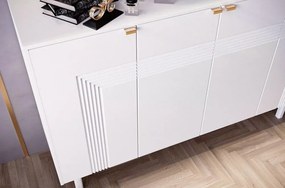 Yoko 4 ajtós komód fehér 156cm