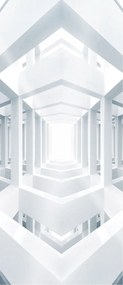 Fotótapéta Szimmetria Absztrakt Minimalizmus Fehér Perspektíva 91x211 +ragasztó