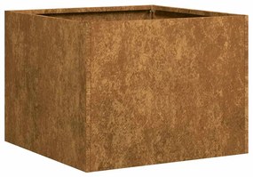 ültető rozsdás 40x40x30 cm időjárásálló acélból