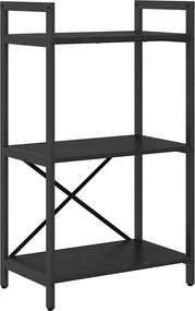 vidaXL Könyvespolc Fekete tölgy 56 x 34 x 96 cm Faanyag