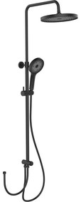 Fekete rozsdamentes acél zuhanyszett 120 cm Soft Water – Wenko