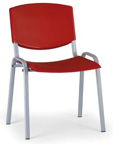 Design konferencia szék - szürke lábak, piros