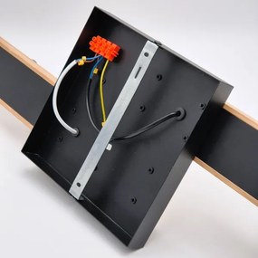 Felületre szerelhető csillár MATTE 2xE27/15W/230V + 3xG9/5W/230V fekete/tölgy