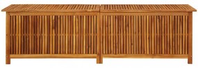 tömör akácfa kerti tárolóláda 200 x 50 x 58 cm