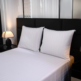 JASMINE fehér mikroszálas hotel ágynemű - 2 cm csíkos Ágyneműhuzat mérete: 70 x 90 cm | 140 x 220 cm