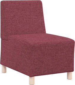vidaXL moduláris kanapéegység karfa nélkül bordó színű, szövetből készült 55 cm