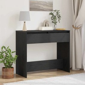 fekete tölgyszínű szerelt fa dohányzóasztal 89x41x76,5 cm