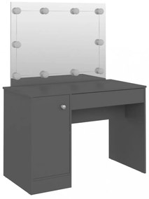 szürke LED-es MDF sminkasztal 110 x 55 x 145 cm