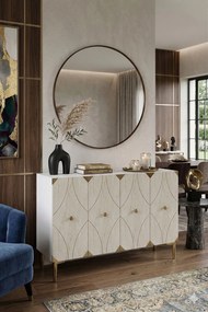 Alfa 120 - White, Travertine, Gold