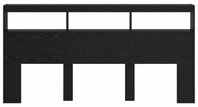 Fejtámla polcokkal Fekete tölgy 200 x 17 x 102 cm Faanyag