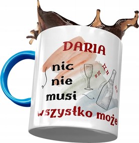 Kék Bögre Daria Barátnő Feleség Ajándék Nyomtatott Fotóval