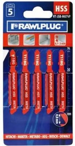 szúrófűrészlap készlet 5 db 7,7 cm 0,8 mm Rawlplug