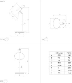 Eglo 390221 - Asztali lámpa MORESCANA 1xE27/28W/230V fekete