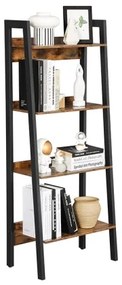 NAVARO könyvszekrény barna/fekete