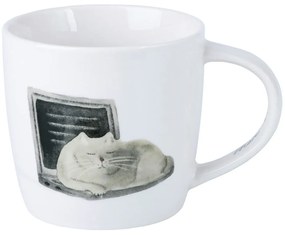 Fehér porcelán bögre 400 ml Computer Cat – Maxwell &amp; Williams