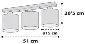 Dalber D-41413S - Gyereklámpa CLOUDS 3xE27/60W/230V