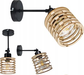 Lámpa Fali Lámpa mozgatható loft Rugós fa