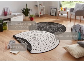 Bali fekete kültéri szőnyeg, ø 140 cm - NORTHRUGS
