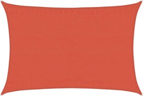 vidaXL terrakotta négyszögletű HDPE napvitorla 160 g/m² 2,5x5 m