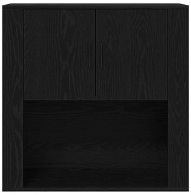 Fekete tölgy Highboard 80x33x150 cm Szerelt fa