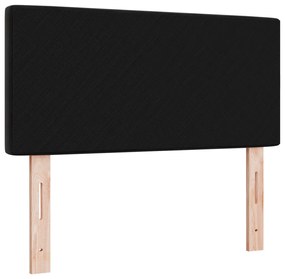 LED Fejvédő Kristálygombos Tufted Fekete 100 cm Bársony