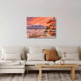 Kép - Fujiyoshida, Japán (üvegen) (70x50 cm)