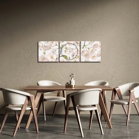 Kép - Virágzás kegyelemmel N⁰1 (órával) (90x30 cm)