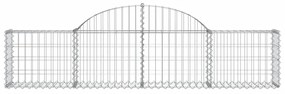 15 db íves horganyzott vas gabion kosár 200x30x40/60 cm