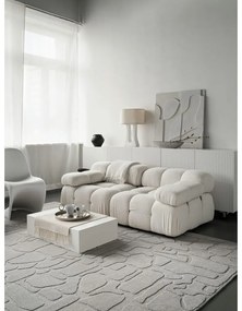 Világosszürke gyapjú szőnyeg 133x190 cm Morphic Dunes – Agnella