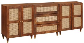 Szófa összeállítás 3 pcs Barna 180 x 33 x 75 cm Tömör mangófa