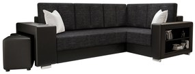 Sarok ülőgarnitúra Lush (fekete) (J). 1062061
