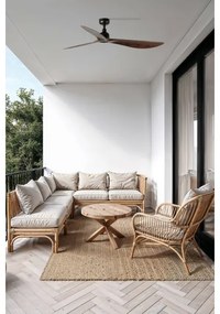 FARO 34362WT - Mennyezeti ventilátor OUTWOOD L barna/fekete átm. 150 cm WT IP44 + távirányító