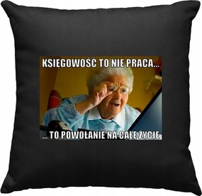 Könyvelő párna Könyvelés Mém Fekete