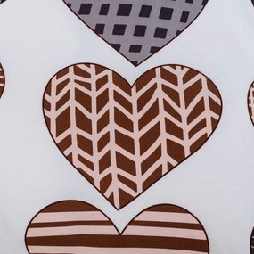Flanel mikroszálas ágynemű STRIPE HEART színes Ágyneműhuzat mérete: 70 x 90 cm | 140 x 200 cm