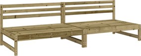 vidaXL 2 db kerti tömör impregnált fenyőfa középső kanapé 120 x 80 cm